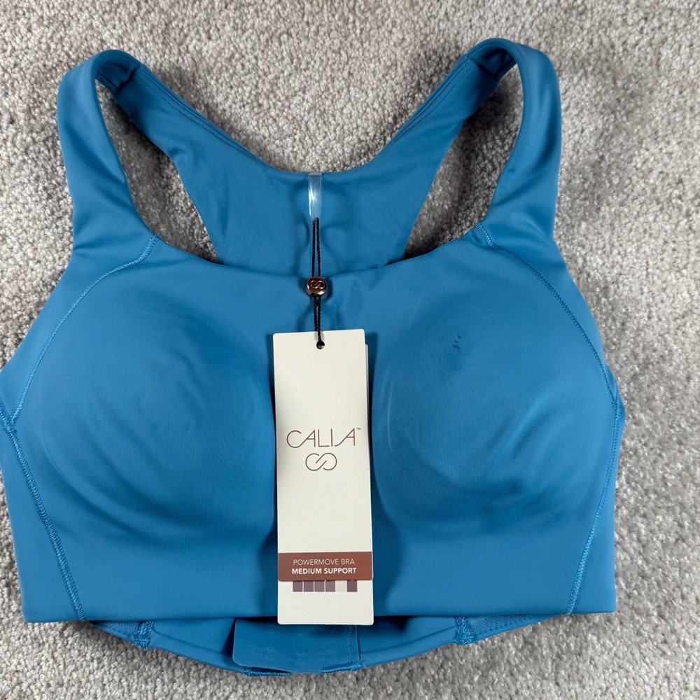 CALIA Womens Powermove Medium Support Sports Bra Tranquil Blue WAX14709FS XS